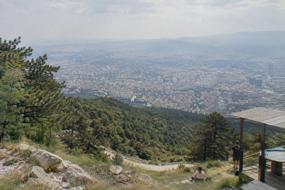 View from Mount Dajti over Tirana's rooftops stretching across the basin